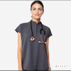 Heather grey Rafaela scrub top